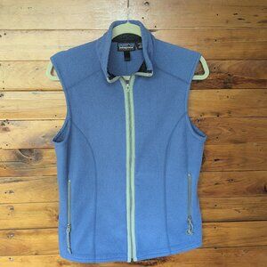Patagonia Synchilla Fleece Blue Zip Up Vest Women's Size M Medium Vintage